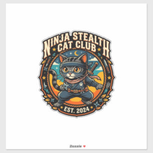 Adesivo Presente para Mãe de Gato Ninja Furtivo - Ninja St