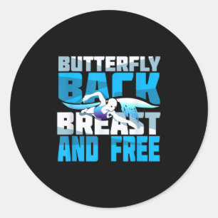 Adesivo Presente para nadar para nadador