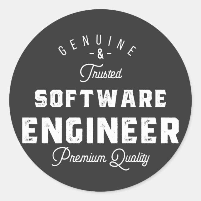 Adesivo Presente para o Engenheiro de software (Frente)