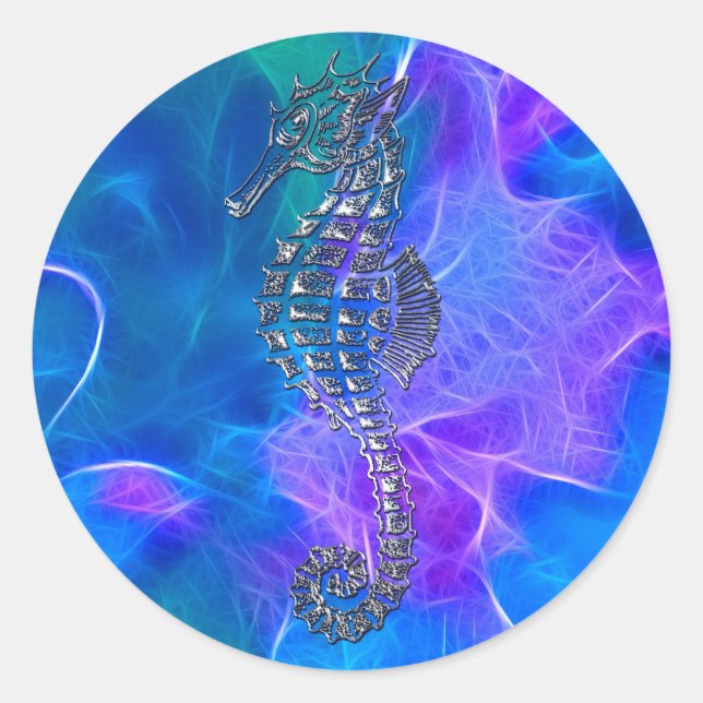 Adesivo Presente para o meio marinho de cavalos do mar em  (Frente)