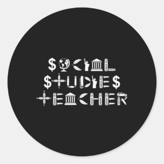 Adesivo Presente para Professor de Estudos Sociais Homens 
