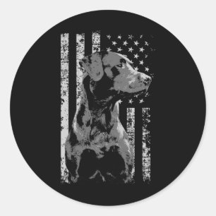Adesivo Presente Patriótico Bandeira EUA Labrador Preto Pa