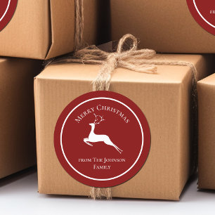 Adesivo Presente Personalizado da Reinadora de Natal Elega