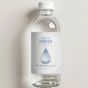Adesivo Presente Personalizado de Água ZamZam - Água Mais 