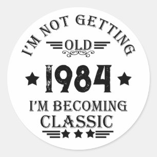 Adesivo Presente personalizado de aniversário de 40 anos d