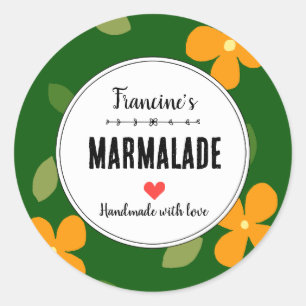 Adesivo Presente Personalizado de Frutas em Conserva de Ma