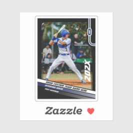 Adesivo Presente Personalizado para Jogador de Beisebol em