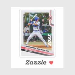Adesivo Presente Personalizado para Jogador de Beisebol em