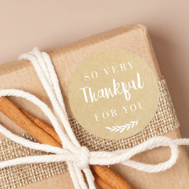 Adesivo Presente Rustic Kraft Autumn Queda Ação de Graças