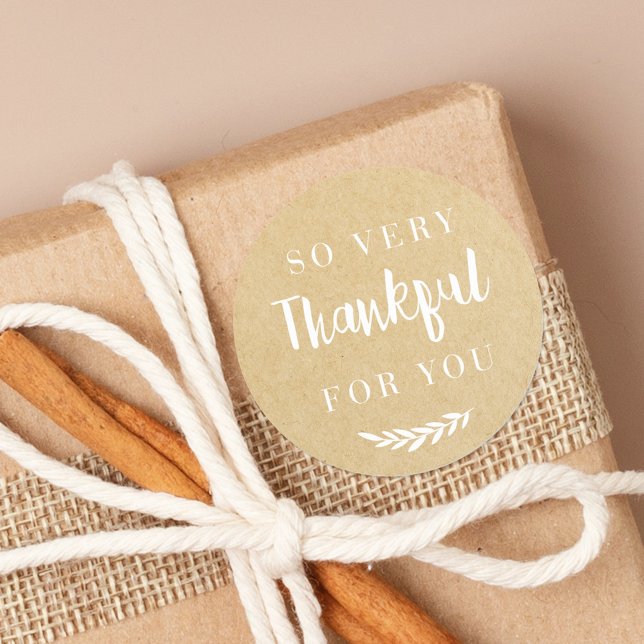 Adesivo Presente Rustic Kraft Autumn Queda Ação de Graças (Criador carregado)