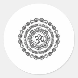 Adesivo Presente Símbolo Om Mandala Yoga Buda Iogue 