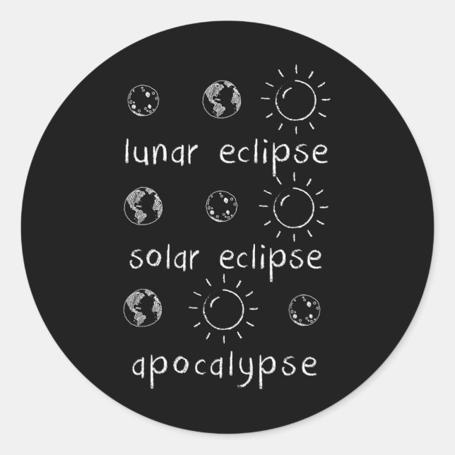 Adesivo Presente Solar Eclipse E Apocalypse Science (Frente)