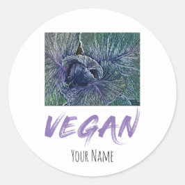 Adesivo Presente Vegan Red Cabbage Vintage
