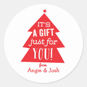 Adesivo Presente vermelho da árvore de Natal