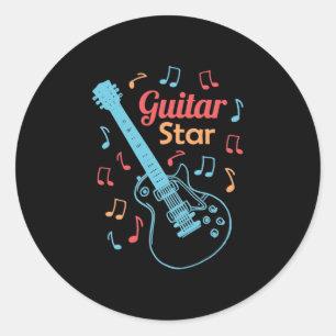 Adesivo Presente Xmas Estrela Guitarista Orgânica
