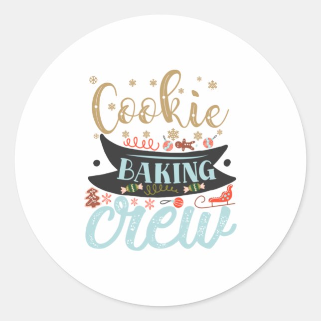 Adesivo Presente Xmas | Tripulação De Cookie (Frente)