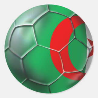 Adesivo Presentes argelinos da bola de futebol da bandeira