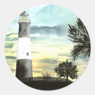 Adesivo Presentes collectible da arte do farol da ilha de
