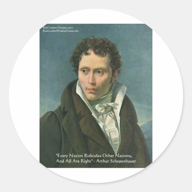 Adesivo Presentes com Citação de Arthur Schopenhauer "Naçõ (Frente)