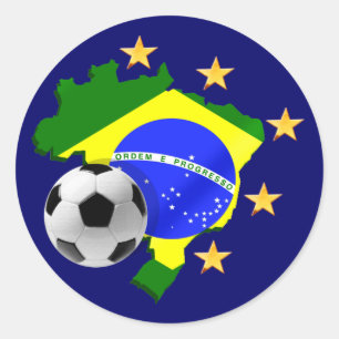 Adesivo Presentes da bola de futebol das estrelas do mapa