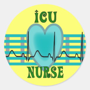 Adesivo Presentes da enfermeira de ICU, QRS & design do