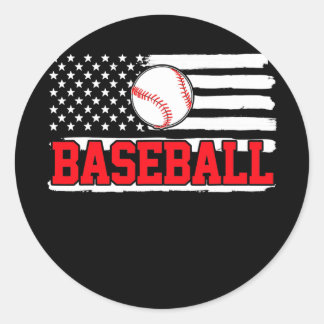 Adesivo Presentes da Equipe de Baseball na Bandeira Americ