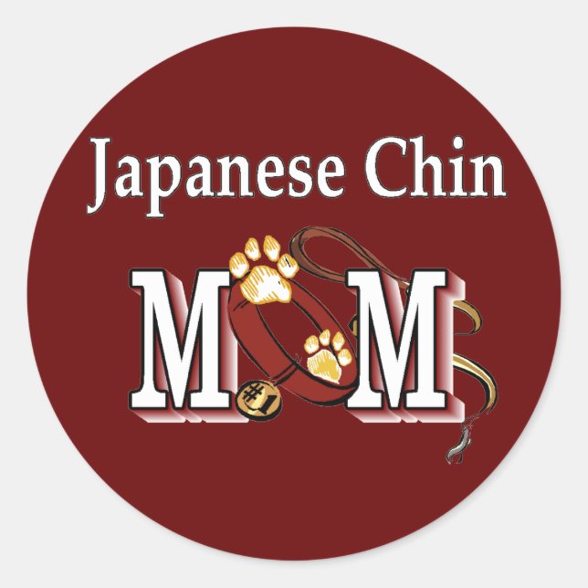 Adesivo Presentes da Mãe do Chin Japonês (Frente)