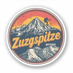 Adesivo Presentes da natureza ao ar livre retrô Zugspitze 