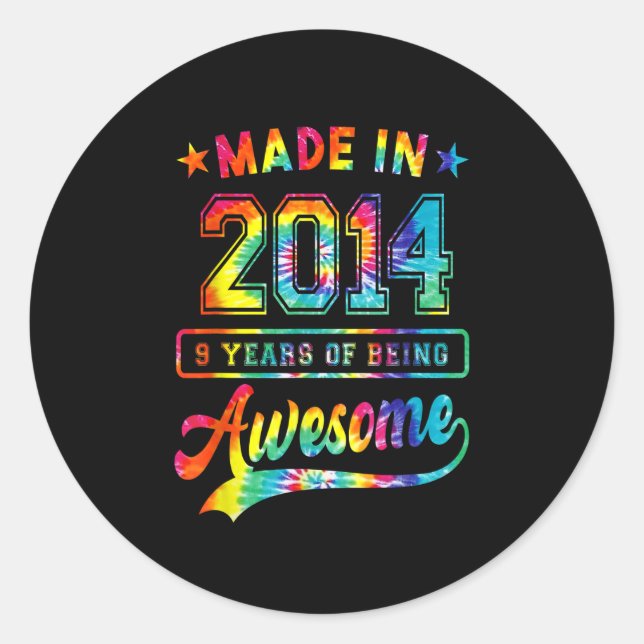 Adesivo Presentes De 9 Anos Para As Meninas Do 9.º Anivers (Frente)