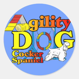 Adesivo Presentes de agilidade do coker Spaniel
