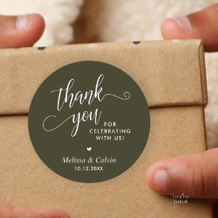 Adesivo Presentes de Agradecimento de Casamento Minimalist