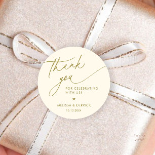 Adesivo Presentes de Agradecimento de Casamento Minimalist