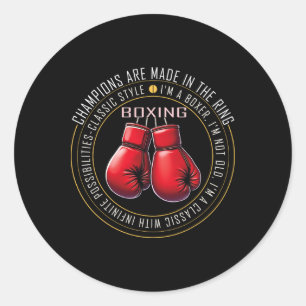 Adesivo Presentes De Amor Com Luvas De Boxing Retro Para B