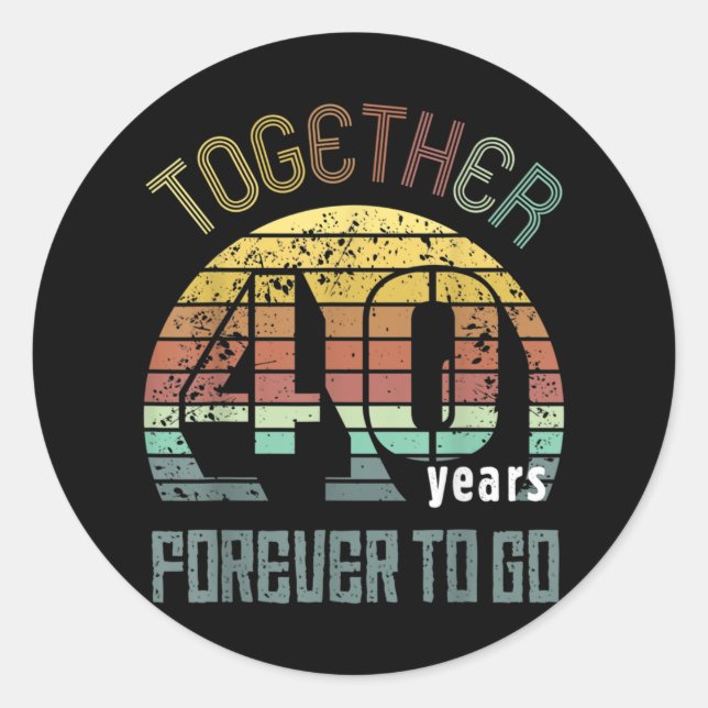 Adesivo Presentes De Aniversário De Casamento De 40 Anos P (Frente)