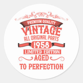 Adesivo Presentes de aniversário de vintage personalizados