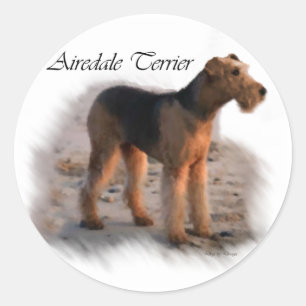 Adesivo Presentes de Arte de Airedale Terrier