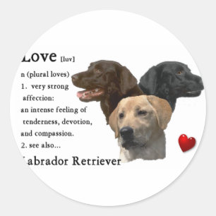 Adesivo Presentes de Arte do Labrador Retriever