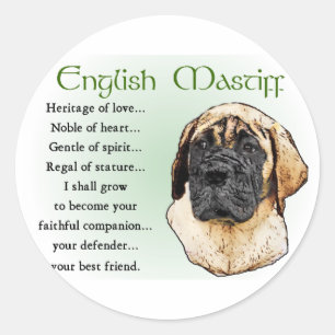 Adesivo Presentes de Arte Mastiff Inglês