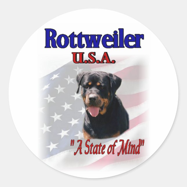 Adesivo Presentes de Arte Rottweiler (Frente)
