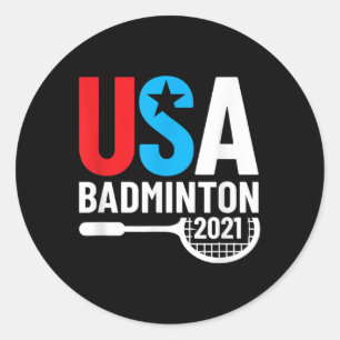 Adesivo Presentes de Badminton Americano 2021 EUA Para Bad