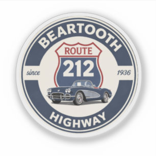 Adesivo Presentes de carros clássicos da rota Beartooth Hi