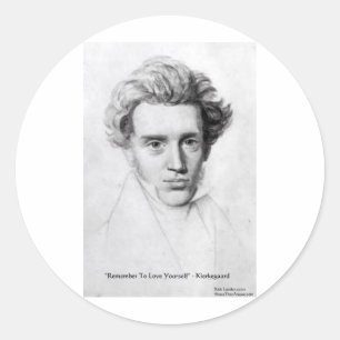 Adesivo Presentes de Citação de Amor de Kierkegaard "Ame a