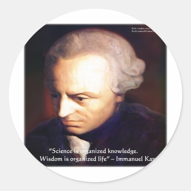 Adesivo Presentes De Cotação De Conhecimento Immanuel Kant (Frente)