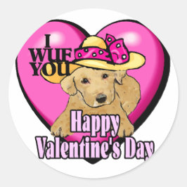 Adesivo Presentes de Dia de os namorados Labrador Retrieve