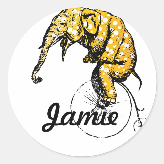 Adesivo Presentes de elefante de circo (Frente)