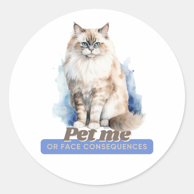 Adesivo Presentes de Gatinhos Cômicos para Adolescentes de (Frente)