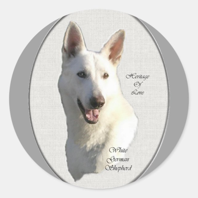 Adesivo Presentes de German shepherd Branco (Frente)