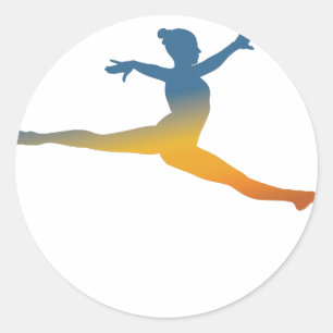 Adesivo Presentes de ginástica de ginástica de raparigas