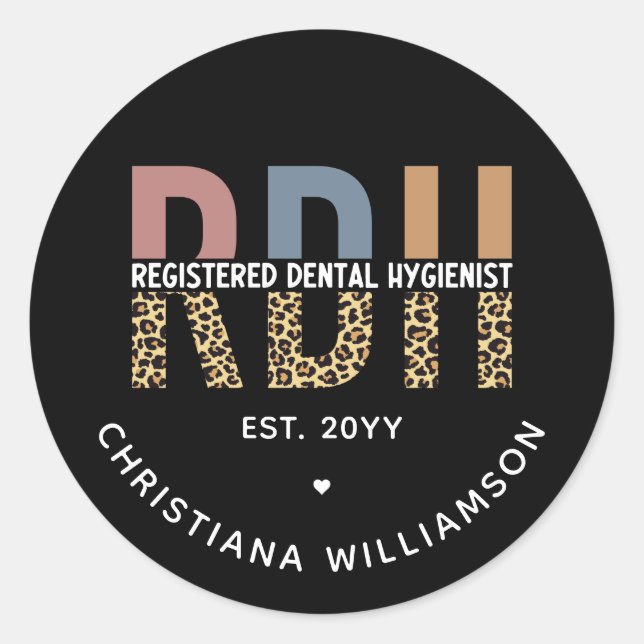 Adesivo Presentes de Higienista Dental Registrados de RDH  (Frente)