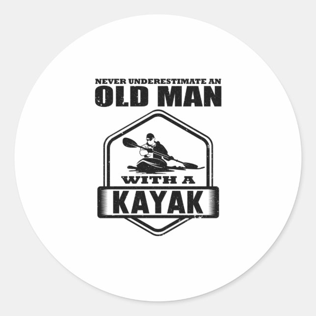 Adesivo Presentes de Kayak para homens (Frente)